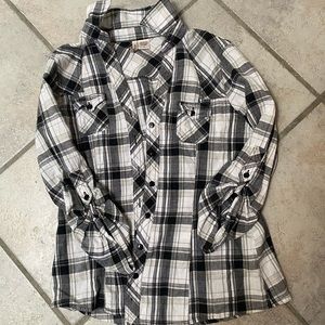 Passport black and white flannel